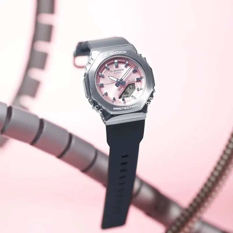 Casio G-Shock ANALOG-DIGITAL Metallic Pink Dial Watch- GM-S2110-4A